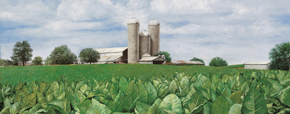 tobacco farm prints Harvesting In Early Virginia Wood Print A painting by National Park Service artist Sydney King. Farm Artwork by Kentucky Artist