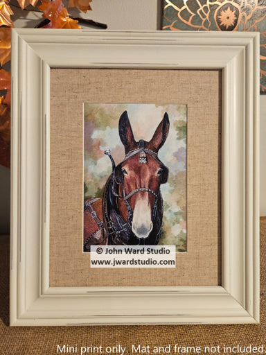 Buford mule by Kentucky artist John L. Ward www.jwardstudio.com farm harness working mule