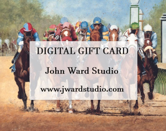 John Ward Studio Gift Card Image Thundering Hooves www.jwardstudio.com