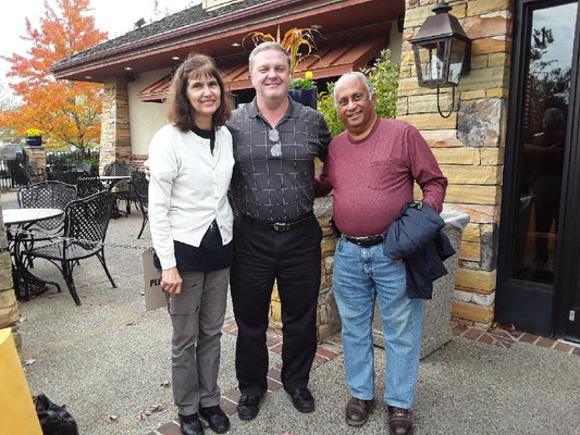 John Ward artist with Steve and Janet Ramlal