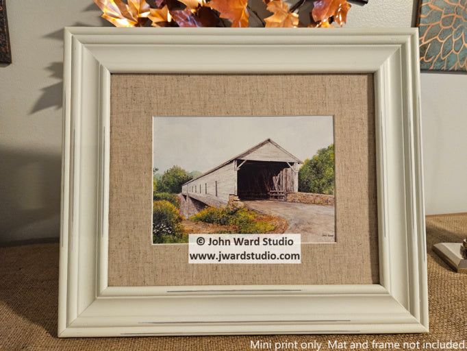 Sherburne Covered Bridge by John Ward www.jwardstudio.com Kentucky white covered bridge