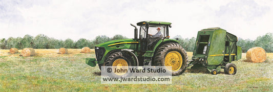 7830 Bailing by John L. Ward www.jwardstudio.com John Deere tractor hay farm