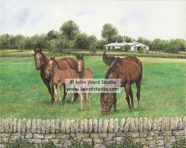 Bourbon County Splendor by John L. Ward www.jwardstudio.com horse farm Paris Kentucky Bourbon County Kentucky art