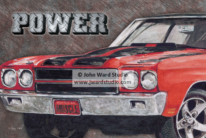 Chevelle Power by John Ward www.jwardstudio.com car vintage sports car classic