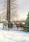 Holiday Horses by John Ward www.jwardstudio.com Christmas snow fence