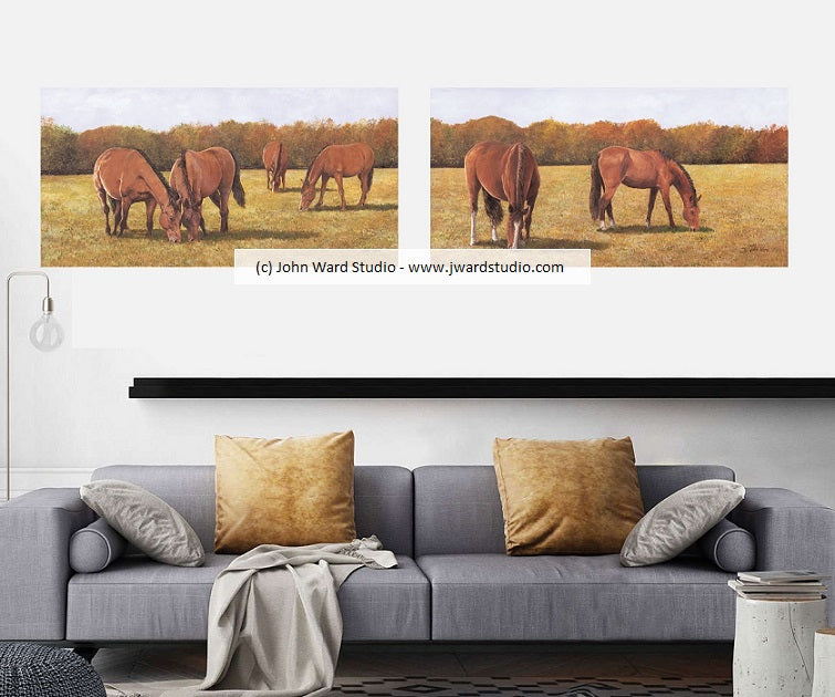 Horse Trio 2 Two of a Kind by Kentucky artist John L. Ward