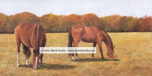 Horse Trio 2 Two of a Kind by Kentucky artist John L. Ward
