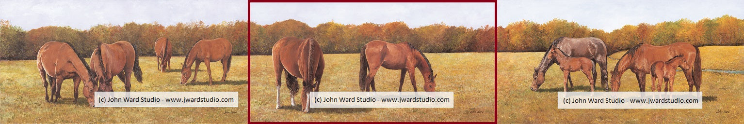 Horse Trio 2 Two of a Kind by Kentucky artist John Ward
