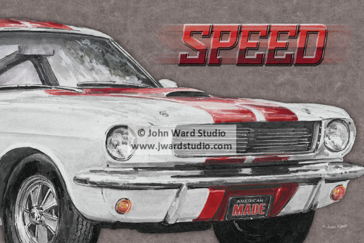 Mustang Speed by John Ward www.jwardstudio.com car vintage classic sports car hot rod American muscle