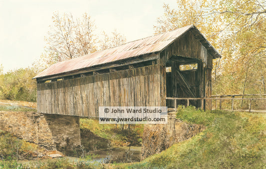 Ringos Mill Covered Bridge by John Ward www.jwardstudio.com