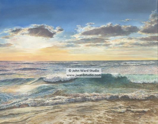 Sun Rays and Beach Waves by Kentucky artist John Ward